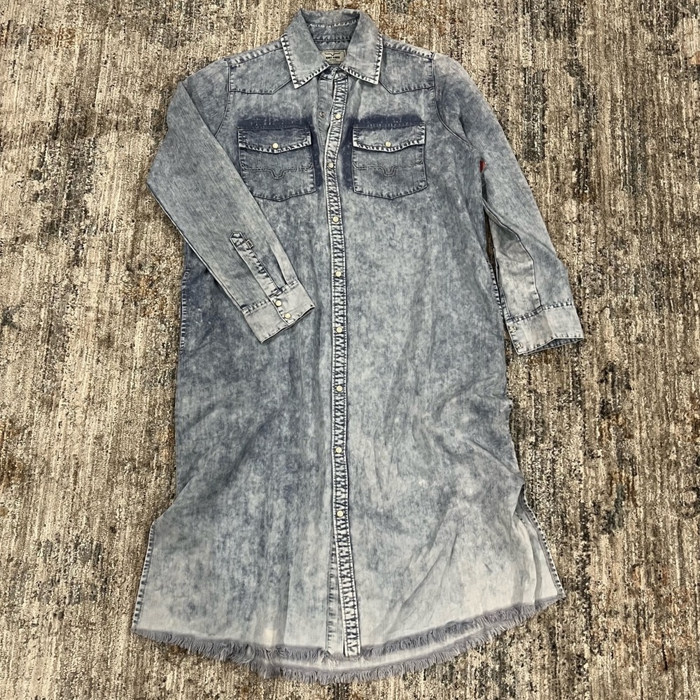 NWT Kimes Ranch pearl snap denim dress